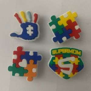 New Autism Awareness shoe charms/Jibbitz. $3 each or bundle to save.